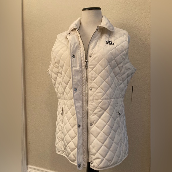 NWT Ralph Lauren White Quilted Vest - Picture 4 of 7